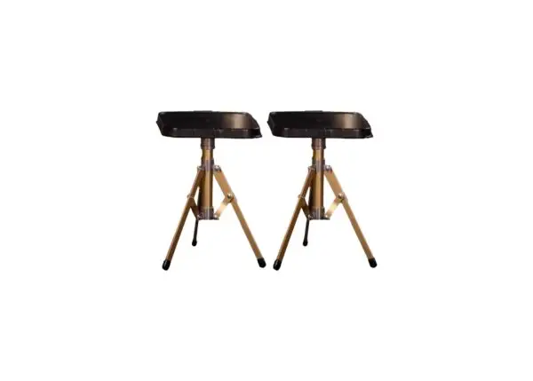 Set of two 11" Basic Gold Stands w/ 8" Top
