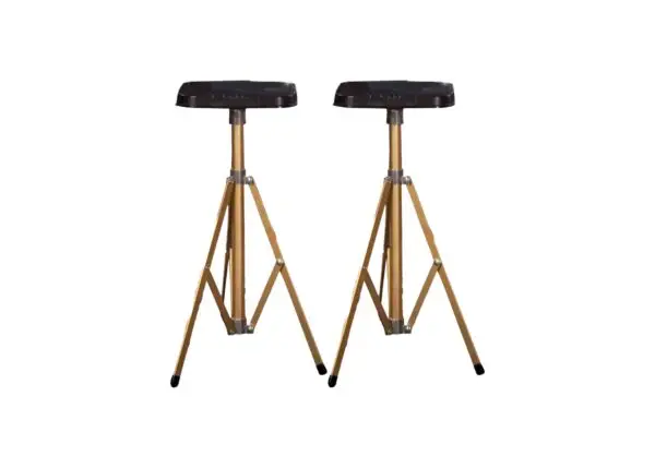 Set of Two 15" Basic Gold Stands w/8" Top