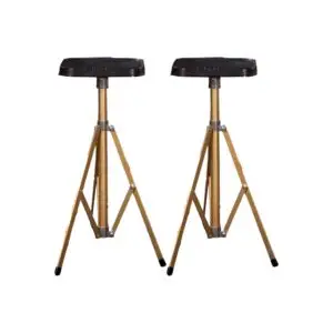Set of Two 19" Basic Gold Stands w/ 8" Tops