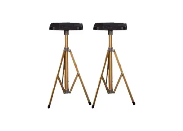 Set of Two 19" Basic Gold Stands w/ 8" Tops