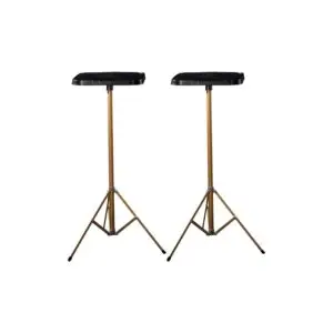 Set of Two 27" Basic Gold Stands w/8" Tops