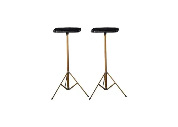 Set of Two 39" Basic Gold Stands w/8" Top