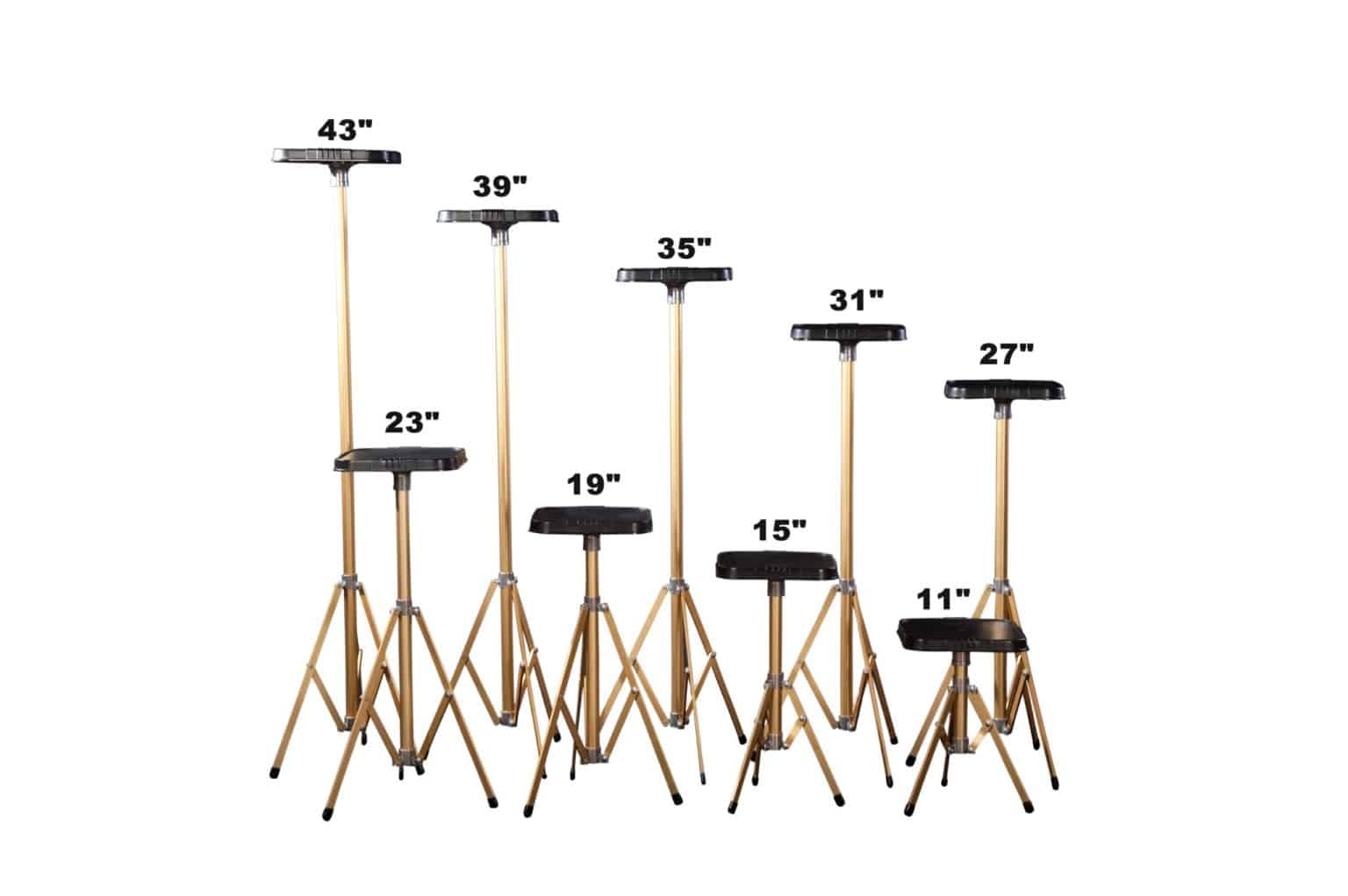 Set of Two 15" Basic Gold Stands with 8" Top XL Industries