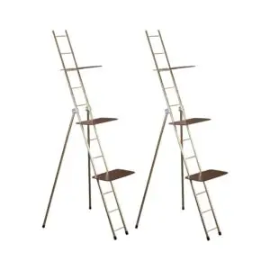 Set of 2 Portable 63" Ladder Rack w/8"x18" Shelves Value Bundle