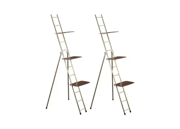 Set of 2 Portable 63" Ladder Rack w/8"x18" Shelves Value Bundle