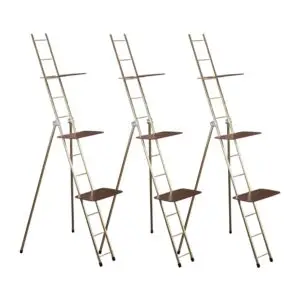 Set of 3 Portable 63" Ladder Rack w/8"x18" Shelves Value Bundle