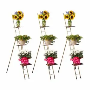 Set of 3 Portable Ladder Rack Shelves Value Bundle
