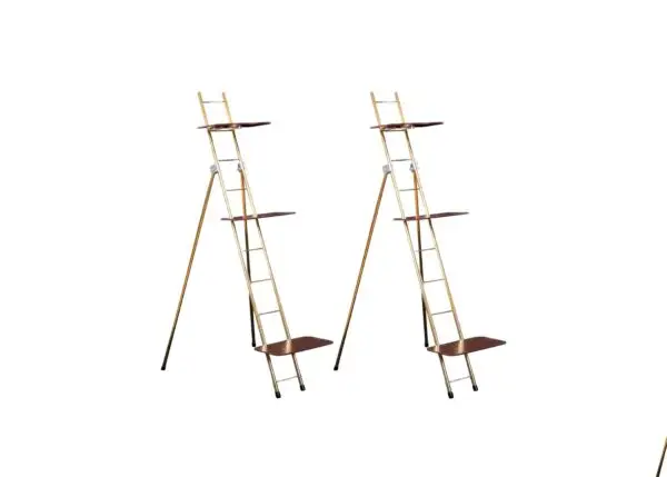 Set of 2 Portable 52.5" Ladder Racks w/8"x18" Shelves Value Bundle - Image 2