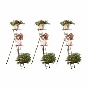 Set of 3 Portable 52.5" Ladder Rack w/8"x18" Shelves Value Bundle
