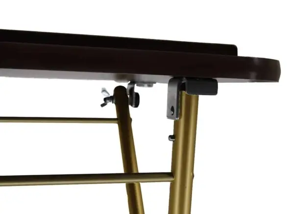 Brown Top with Gold Base Standard Folding Lectern/Register Stand - Image 3