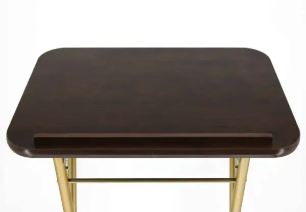 Brown Top with Gold Base Standard Folding Lectern/Register Stand - Image 2